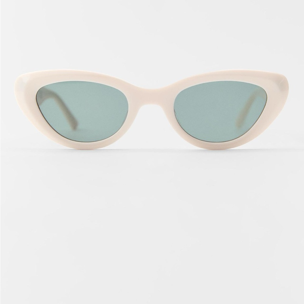 Zara Cream / White acetate sunglasses